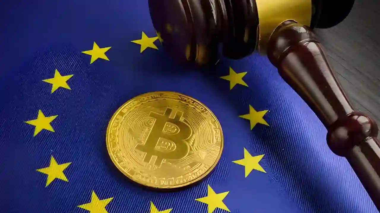 EU Flag and Bitcoin